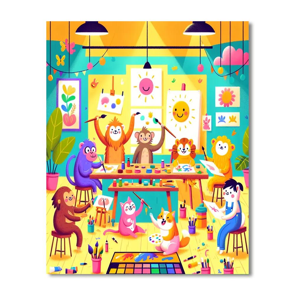 Artful Animals Adventure Paint By Numbers Art