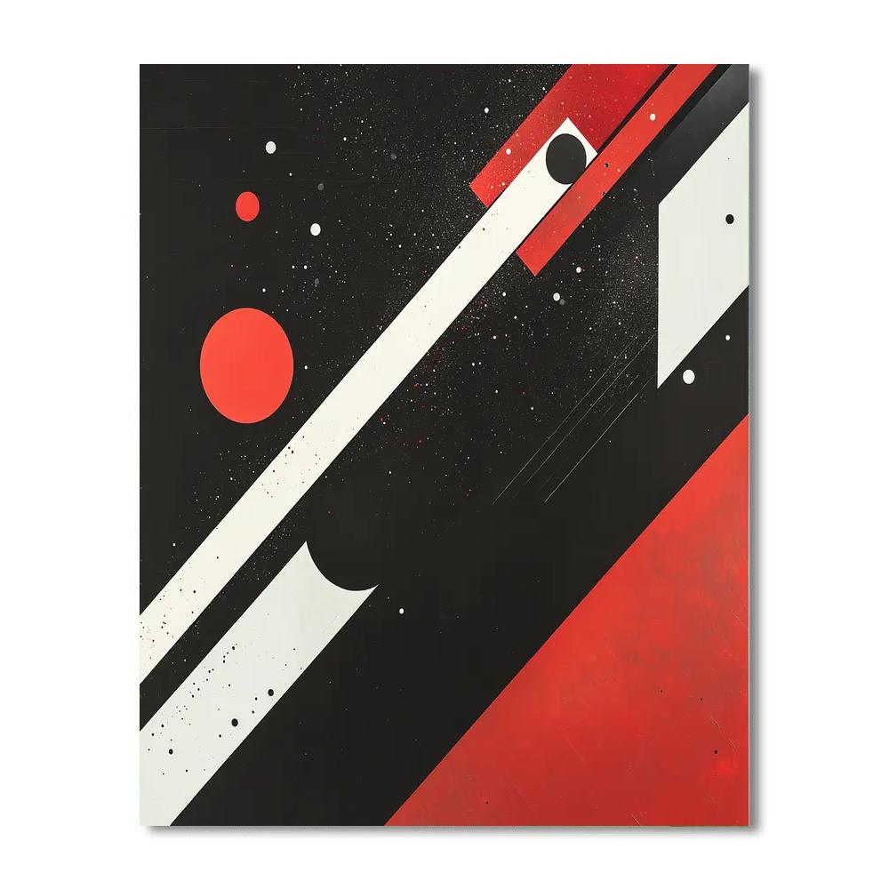 Kazimir Malevich Inspired Cosmic Rhythm Harmony  Paint By Numbers