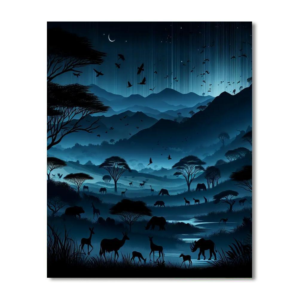 Midnight Safari Journey Painting Number Kit