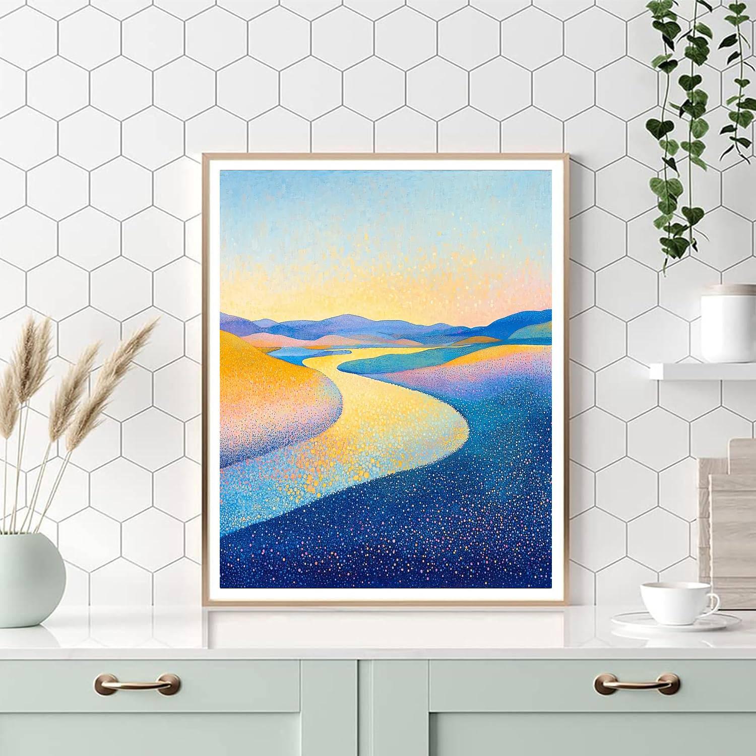 Georges Seurat Inspired Dreamlike Horizons  Paint By Numbers Kits