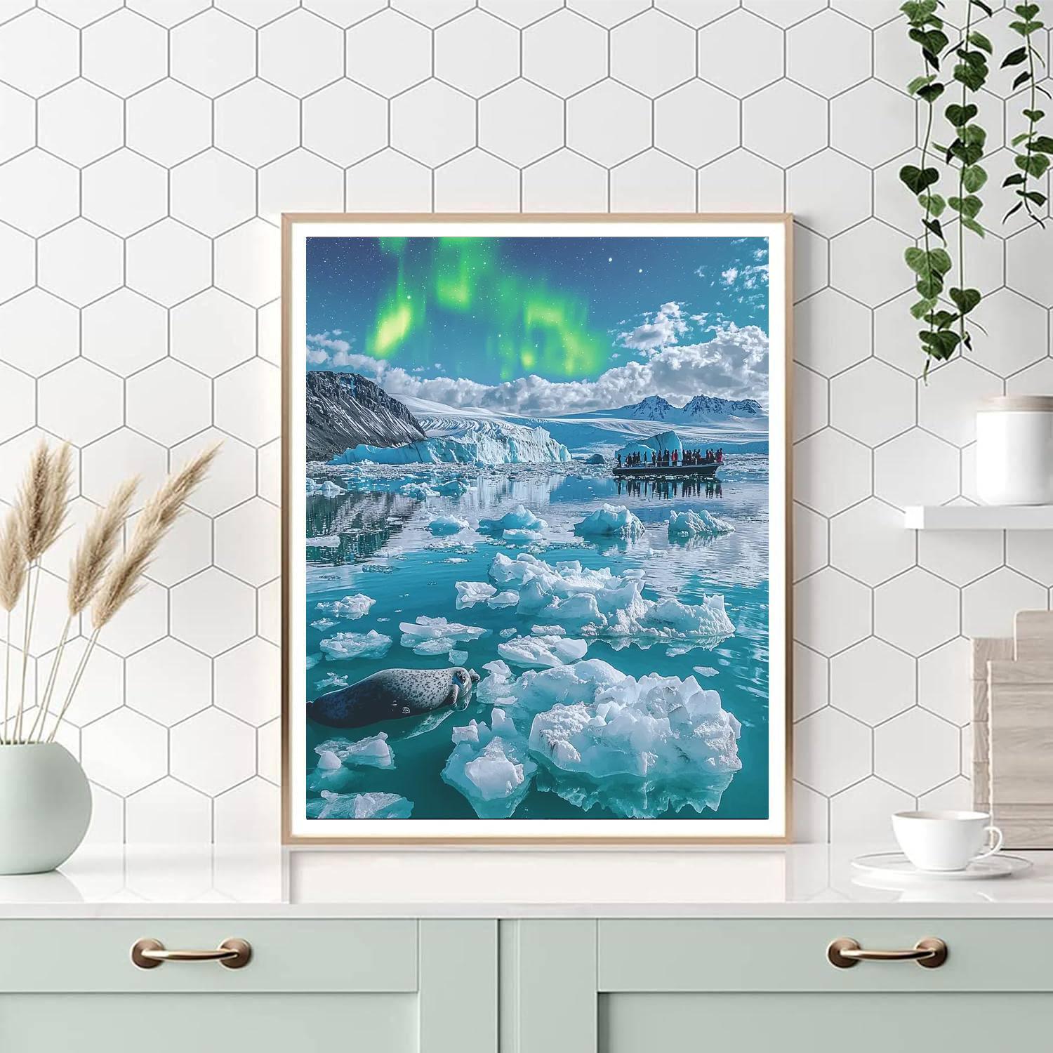 Jökulsárlón Glacier Lagoon - Iceland Numbered Painting Kits