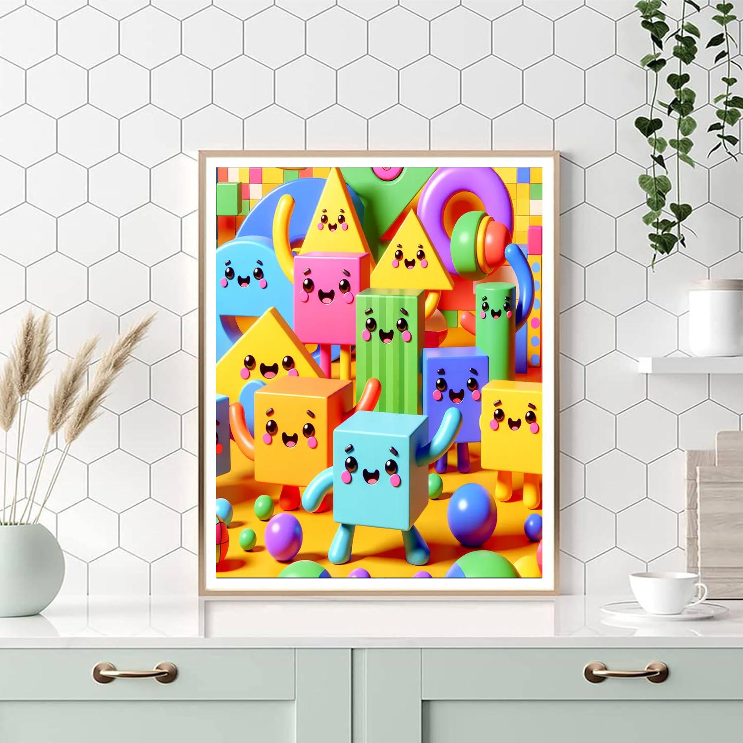 Fun With Shapes And Colors Numbered Painting Kits