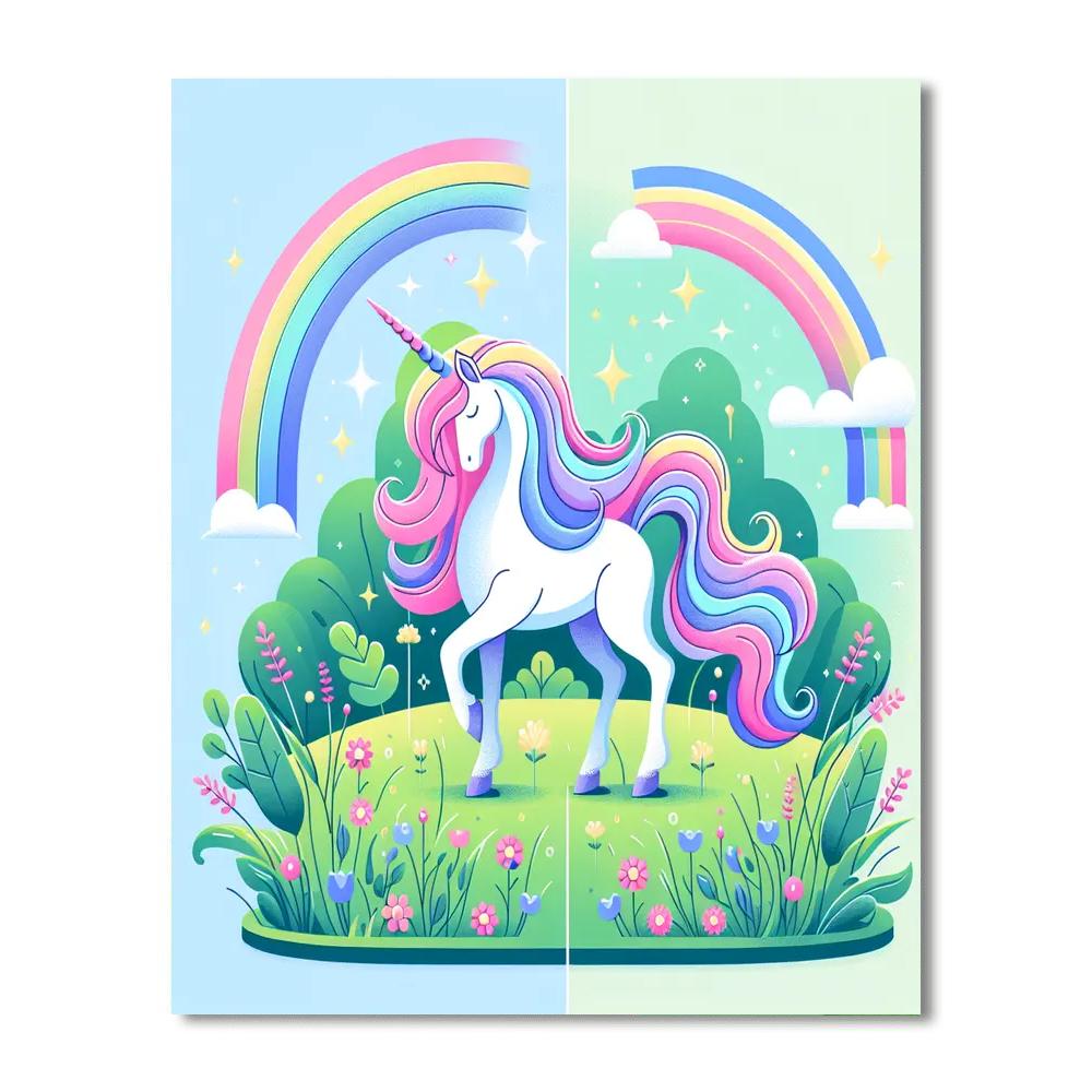 Magic Unicorn Meadow Paint By Numbers