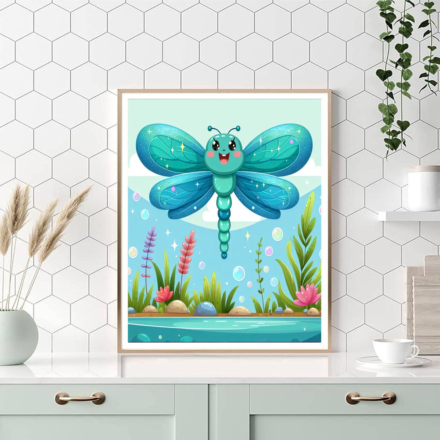 Dreamy Dragonfly DIY Paint By Numbers