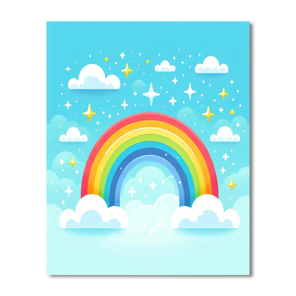Rainbow Wishes And Dreams DIY Paint By Numbers