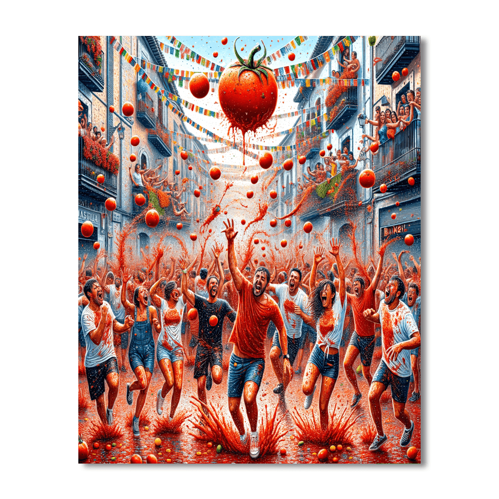 La Tomatina - Buñol, Spain Paint By Color