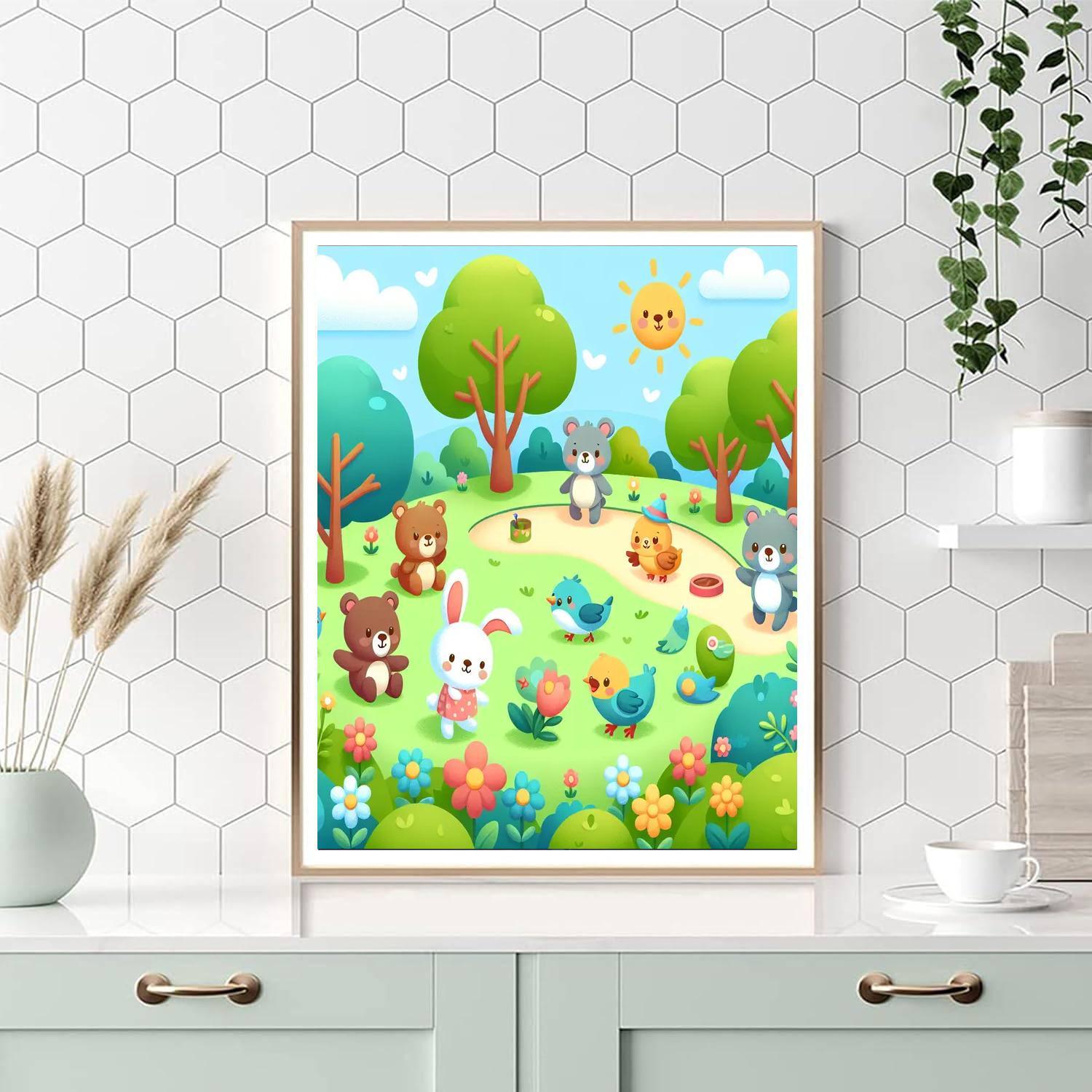 Friendly Animal Friends Paint By Numbers Kits