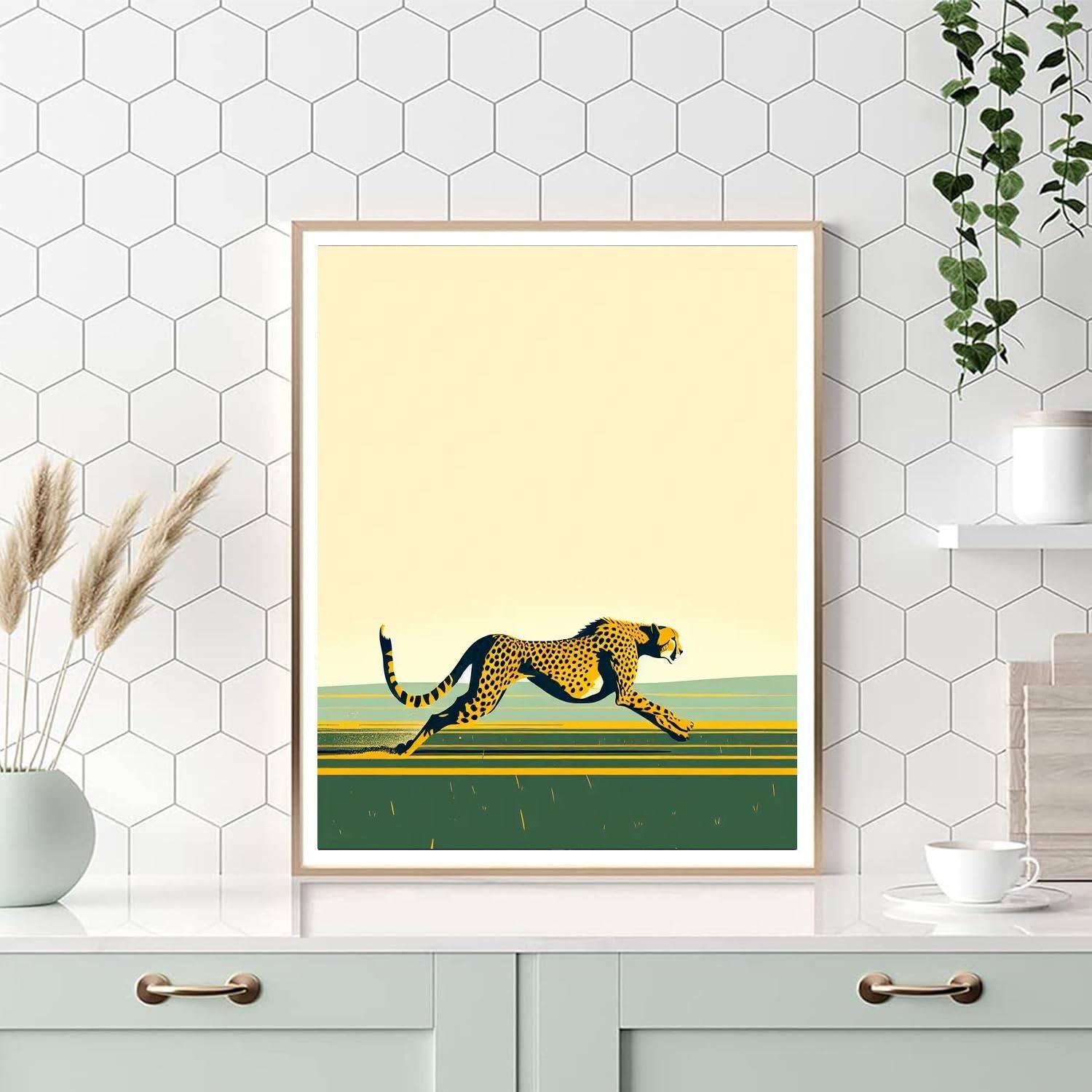 Cheery Cheetah Chase Number Painting