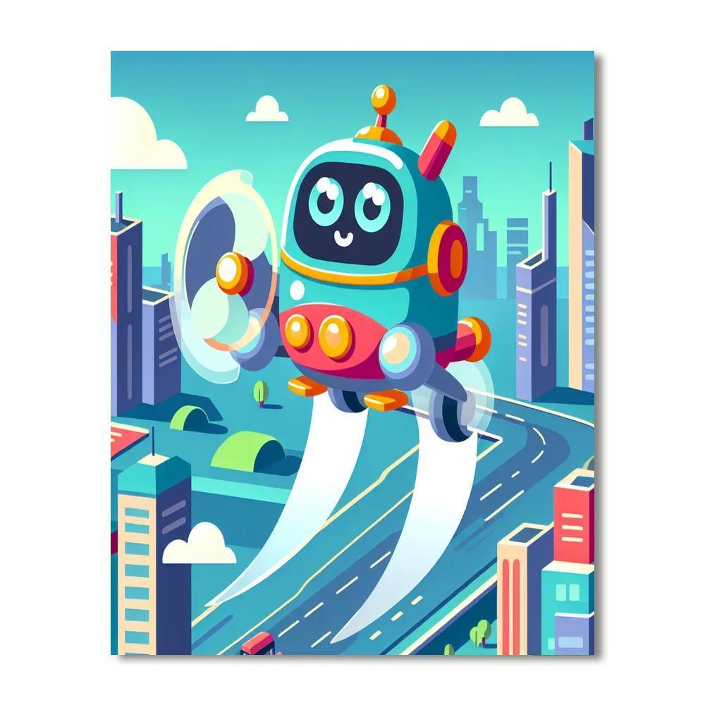 Robot Adventures Numbered Painting Kits