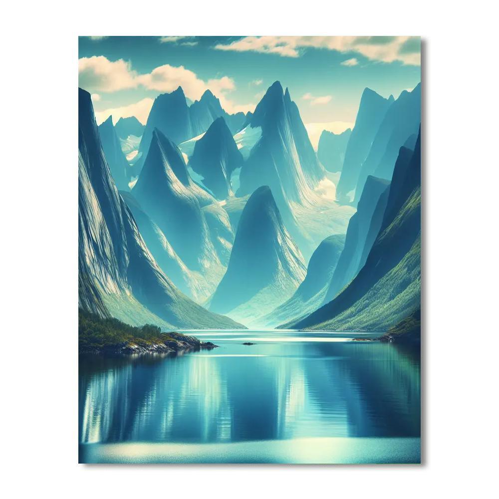 Nordic Fjord Serenity Numbered Painting Kits