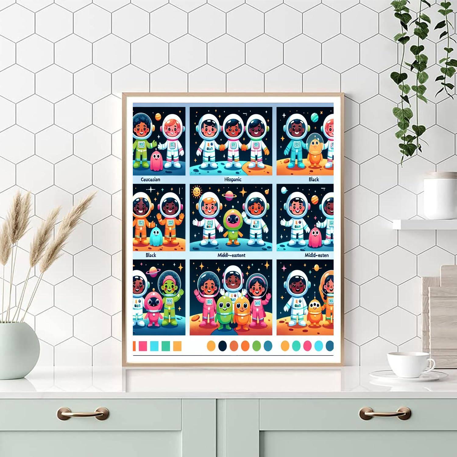Friendly Space Pioneers Paint By Color