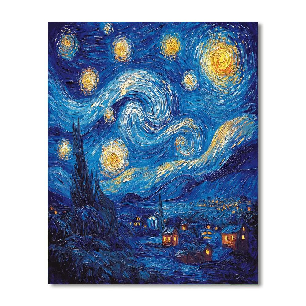 Vincent Van Gogh Inspired Night Sky Wonder  Paint By Numbers Kits
