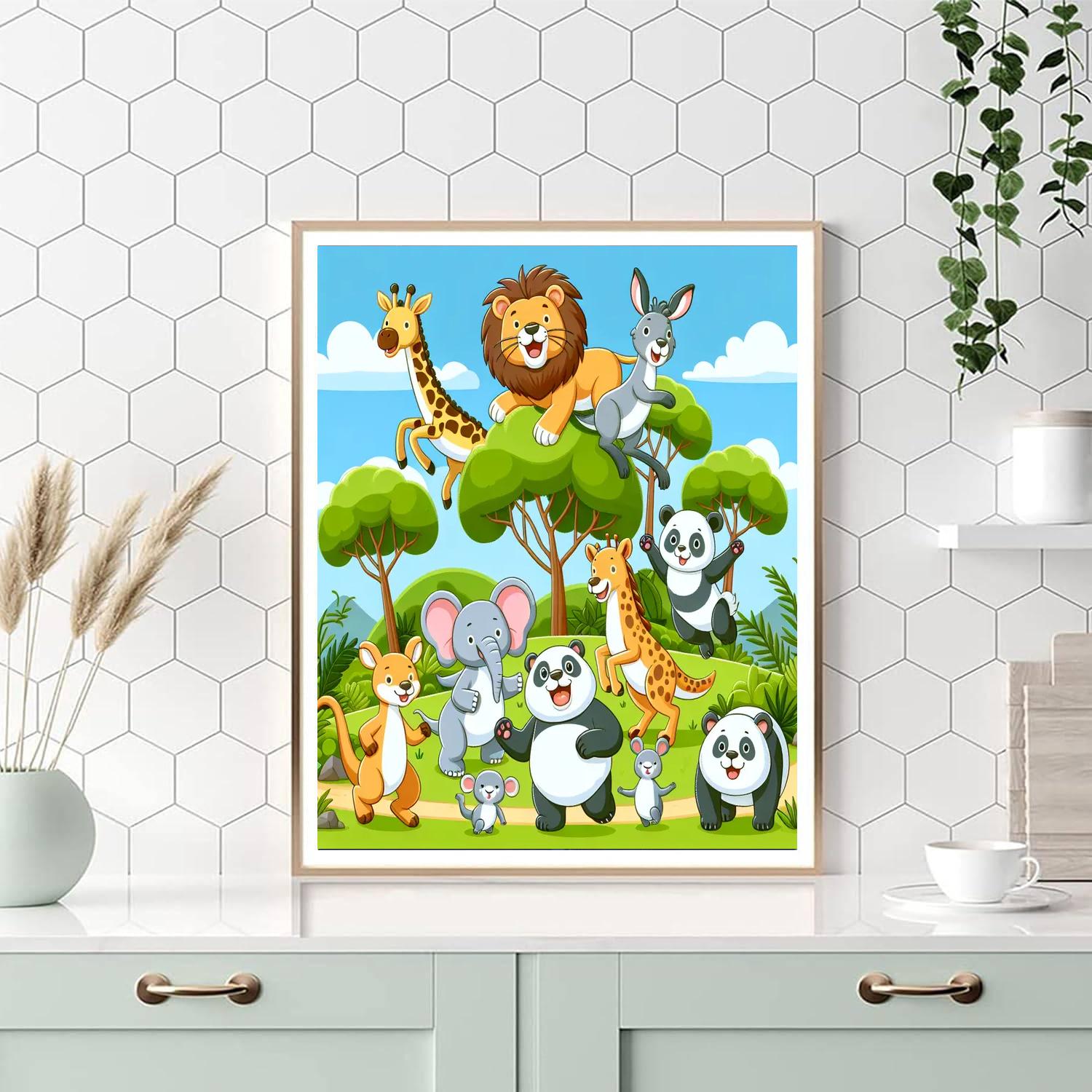 Wildlife Wander Number Painting