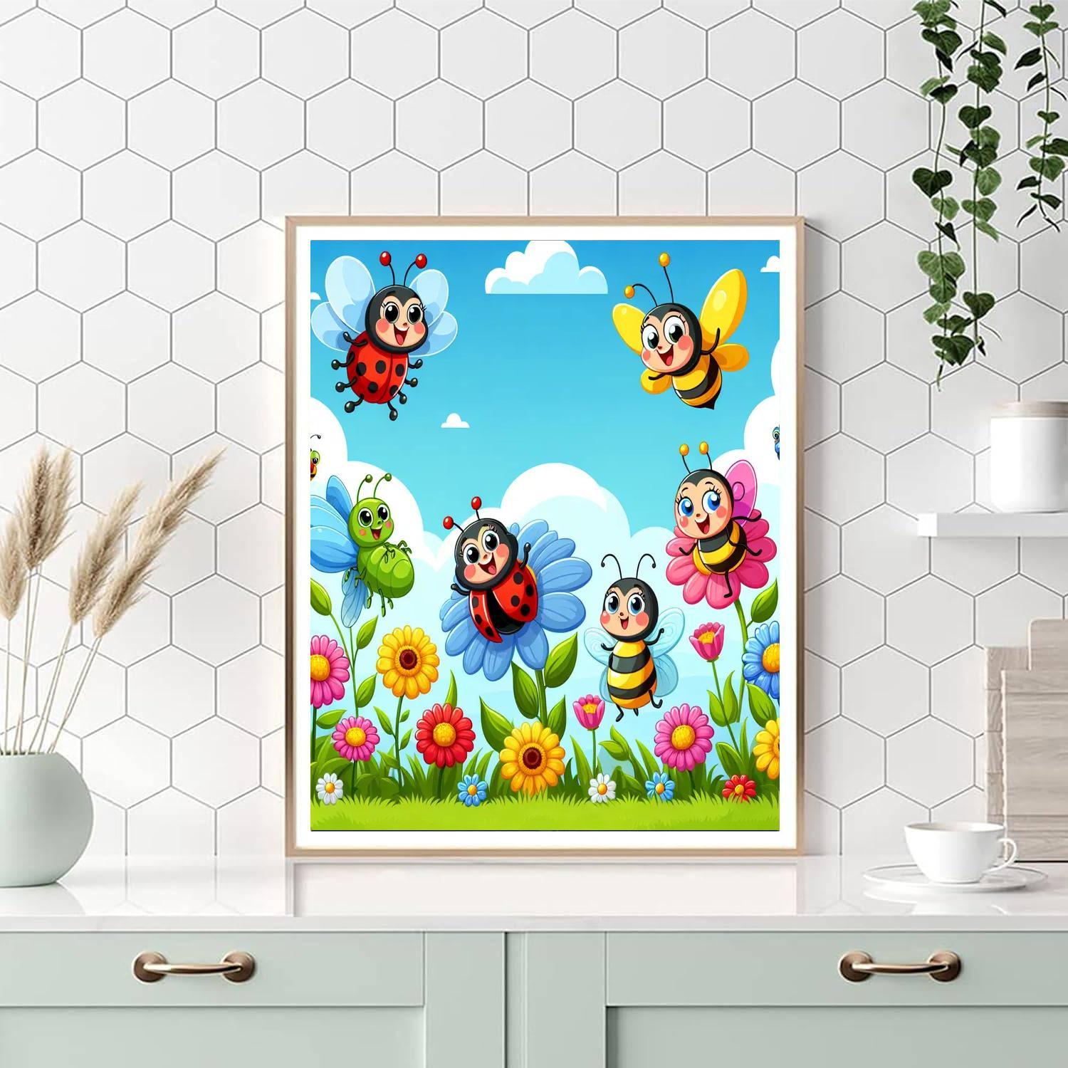 Happy Garden Bugs Painting By Numbers Kit