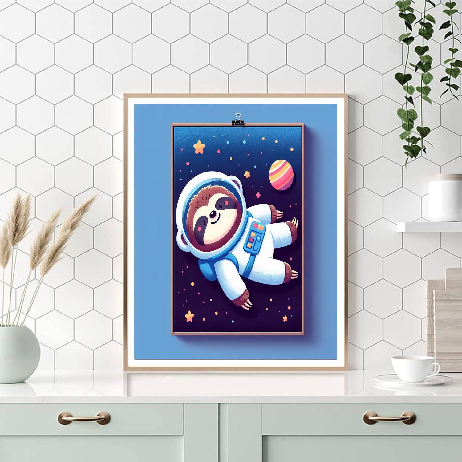 Astronaut Sloth's Space Journey Paint By Numbers Kits