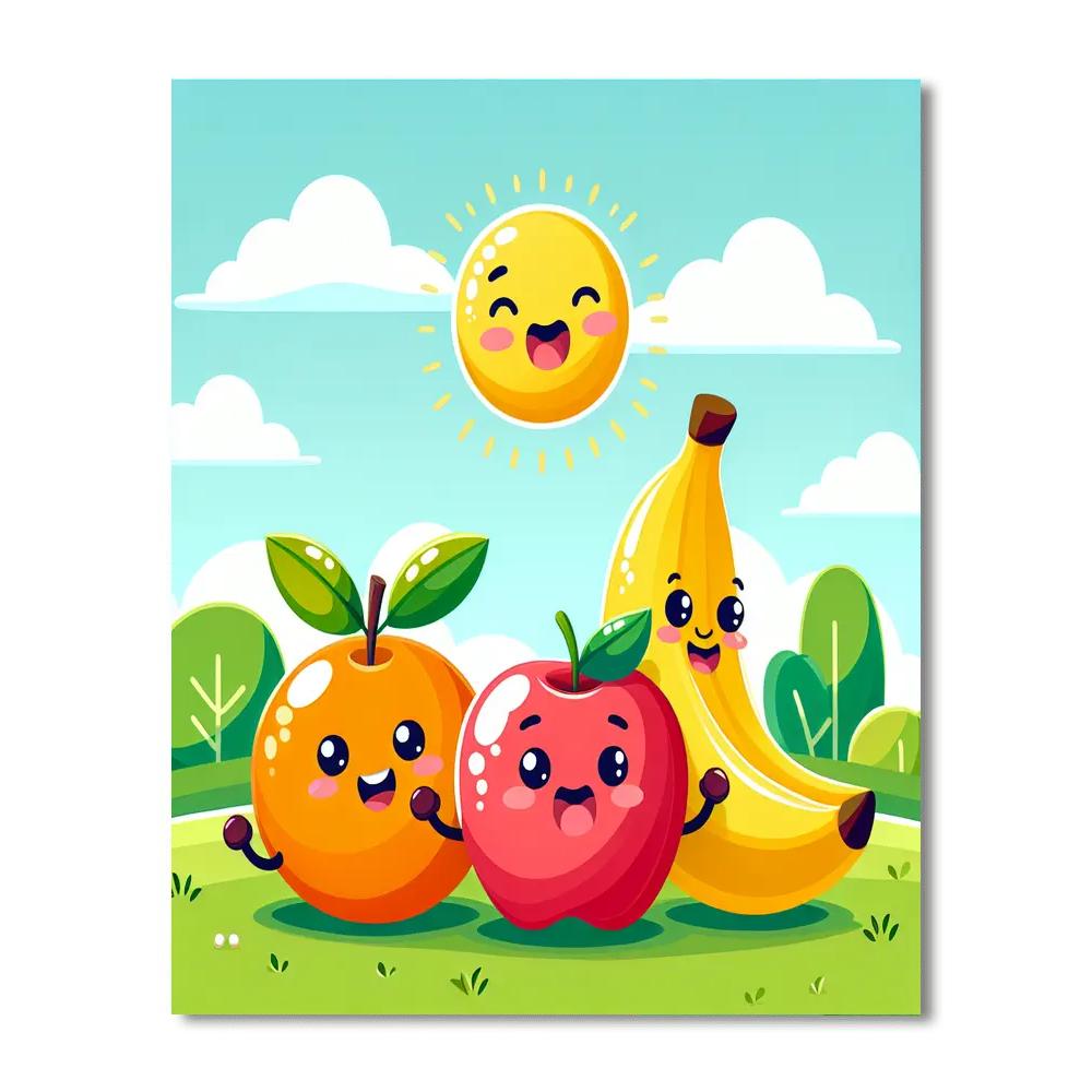 Super Fun Fruit Fiesta Painting Number Kit