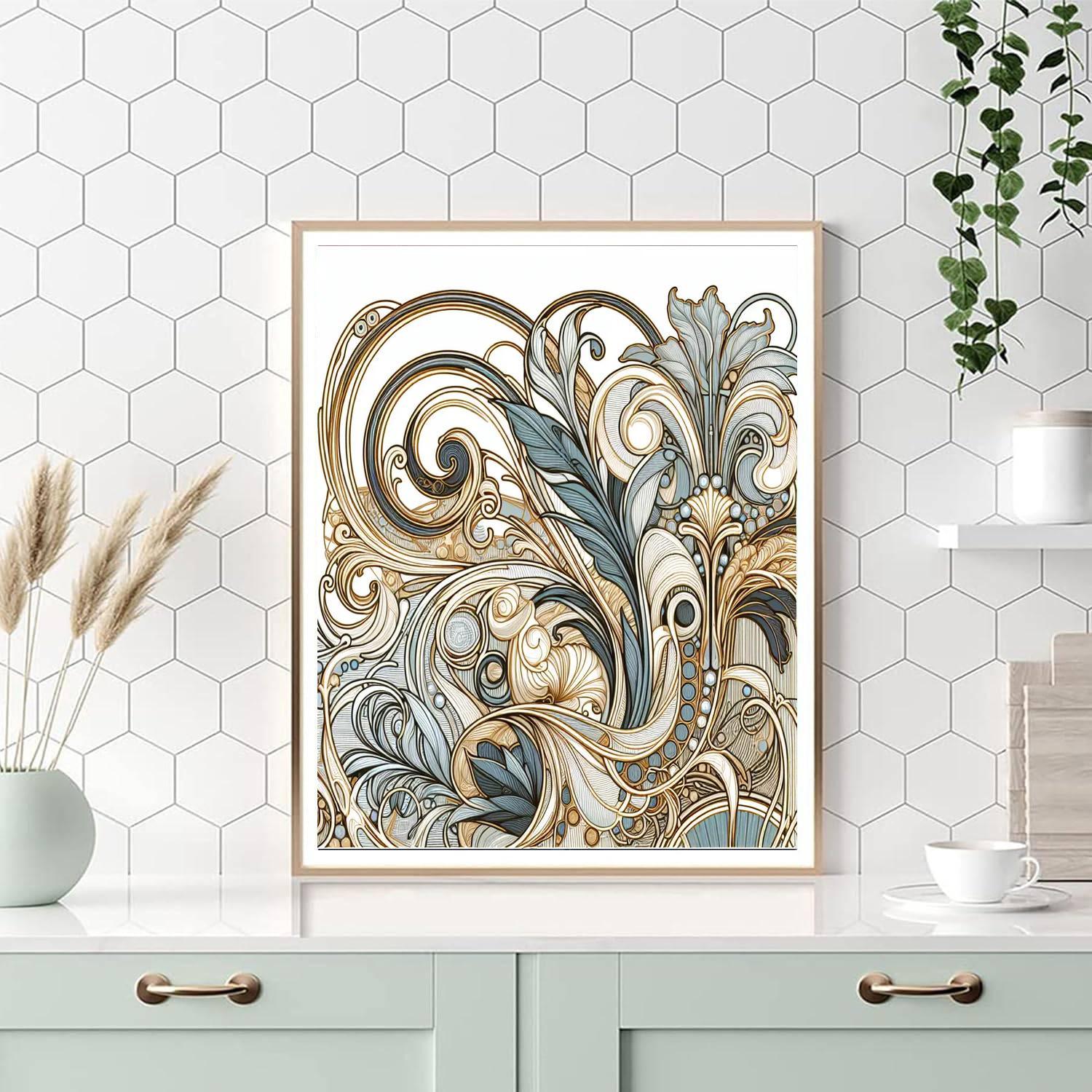 Dazzling Art Nouveau Designs Number Painting