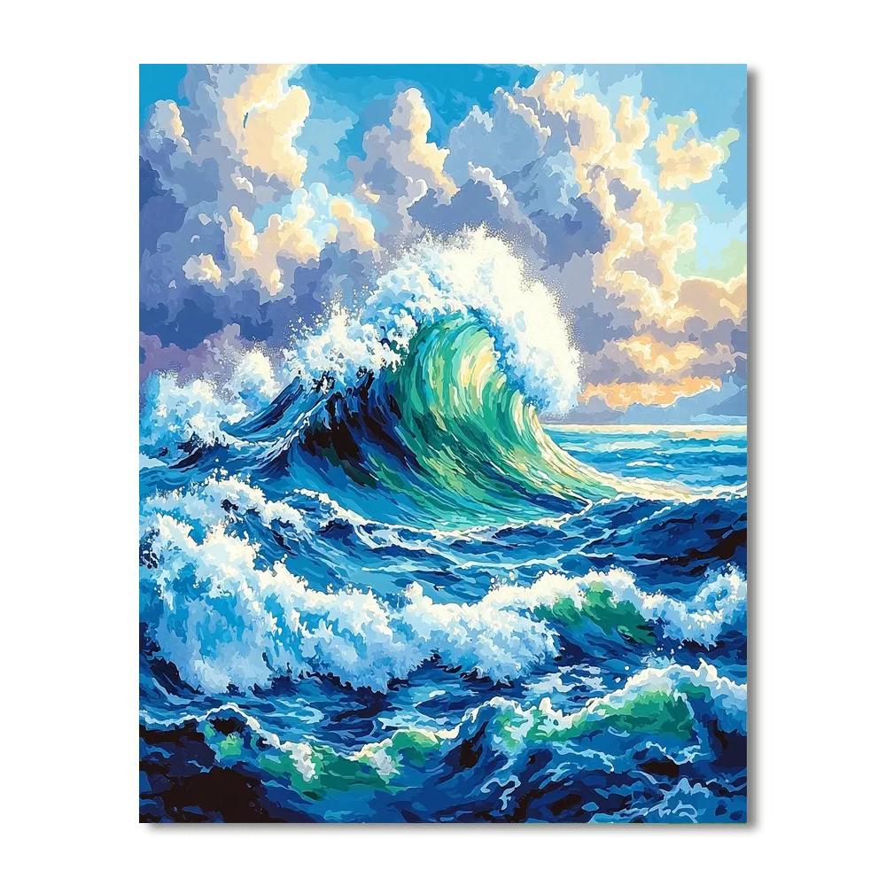 Hokusai Inspired Kaleidoscope Oceanic Views  Paint By Numbers