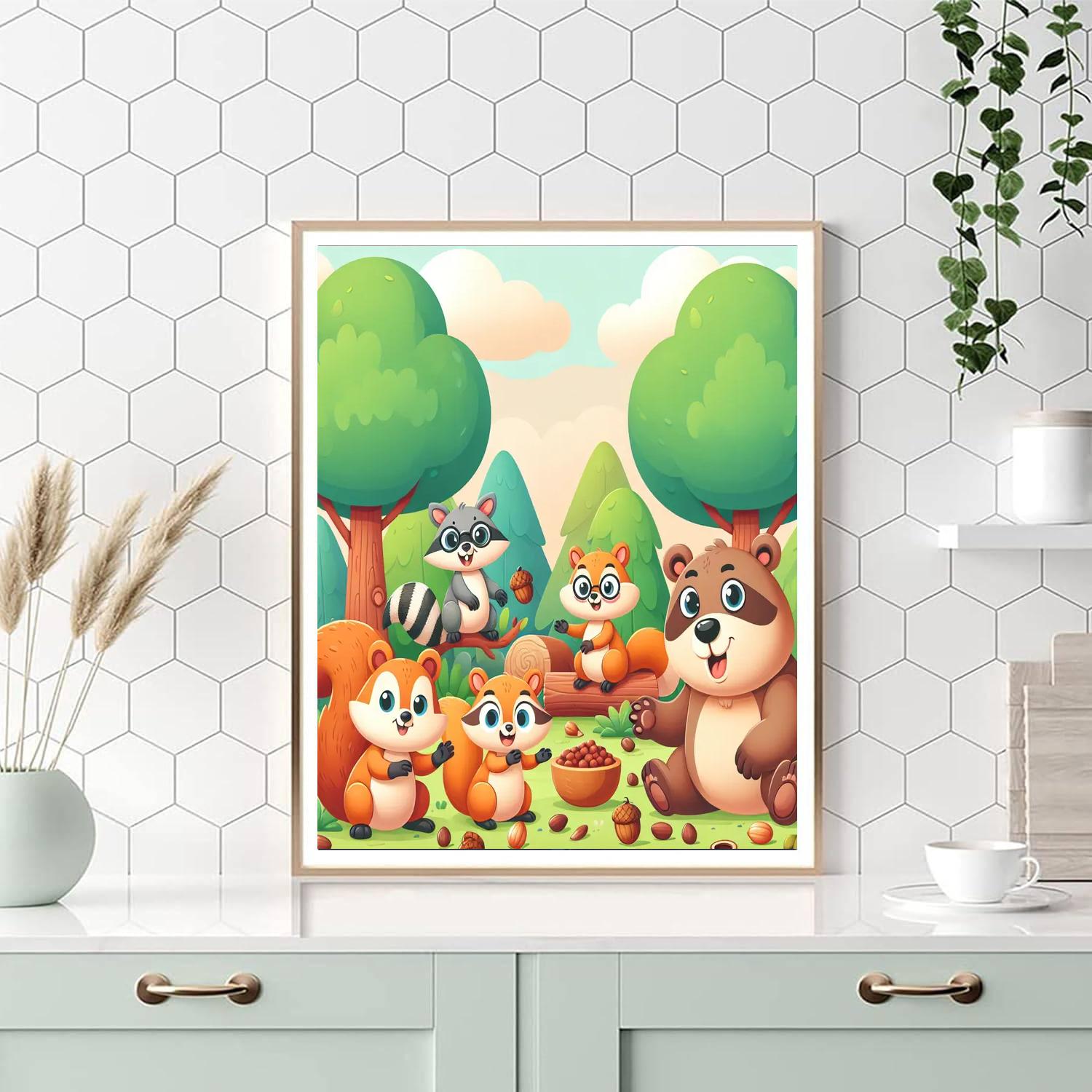 Nutty Neighbors Paint By Numbers Art