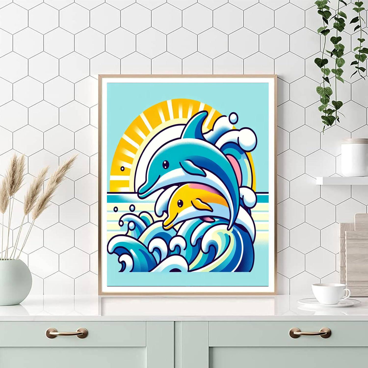 Dancing Dolphins Adventure Painting By Numbers Kit