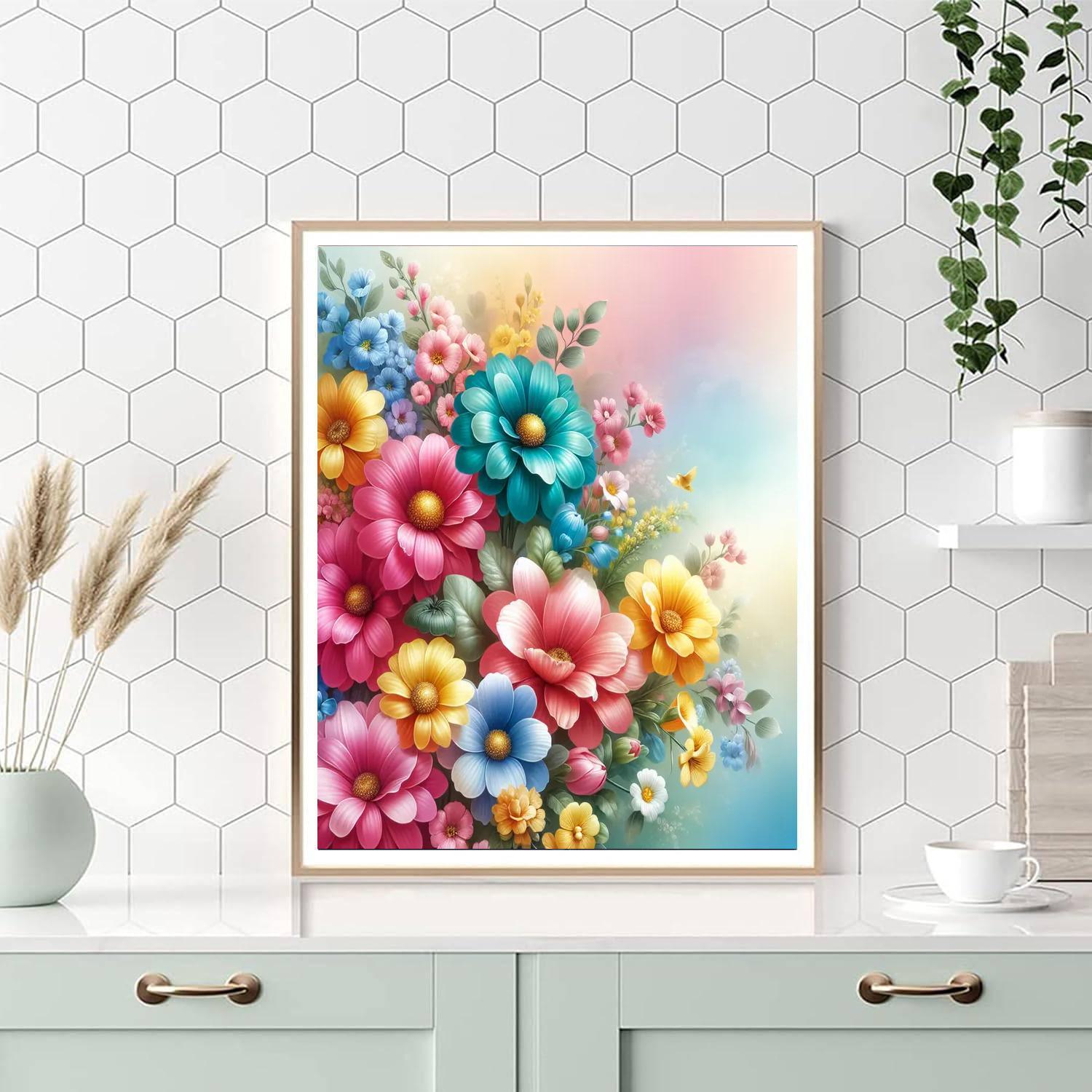 Radiant Flower Bouquet DIY Paint By Numbers