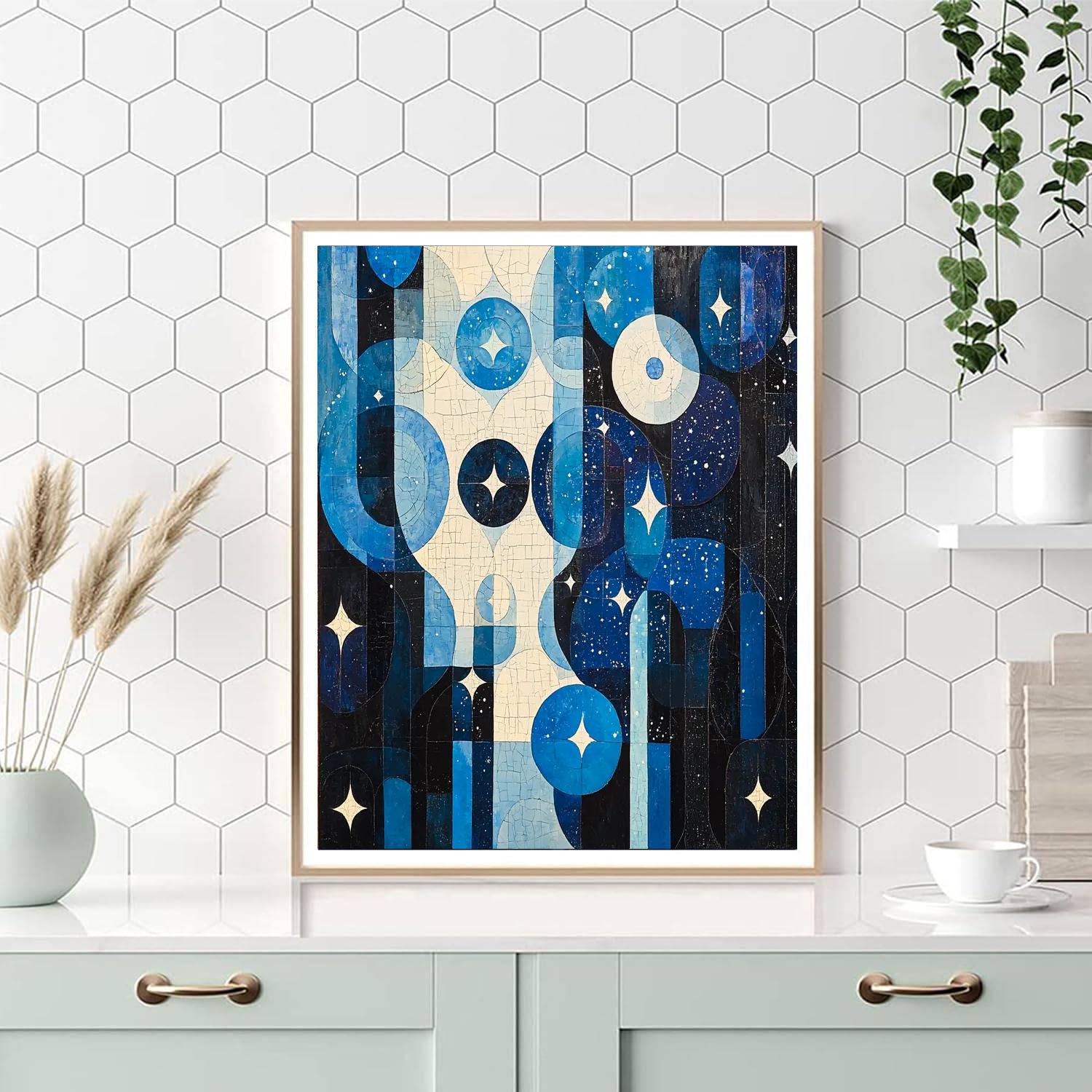 Kazimir Malevich Inspired Celestial Geometry  Painting Number Kit