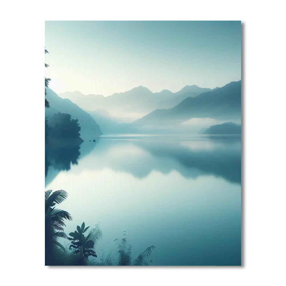 Misty Morning Lakeside Paint By Number