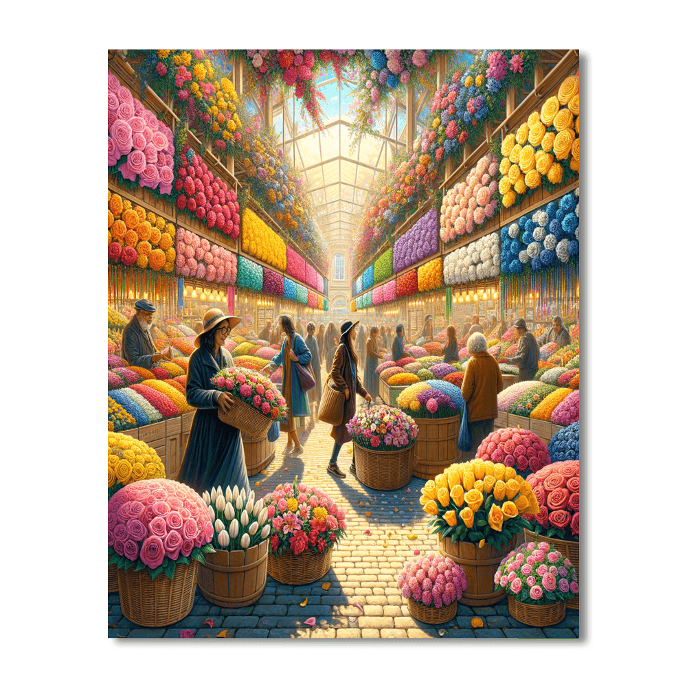 Charming Flower Market Paint By Number