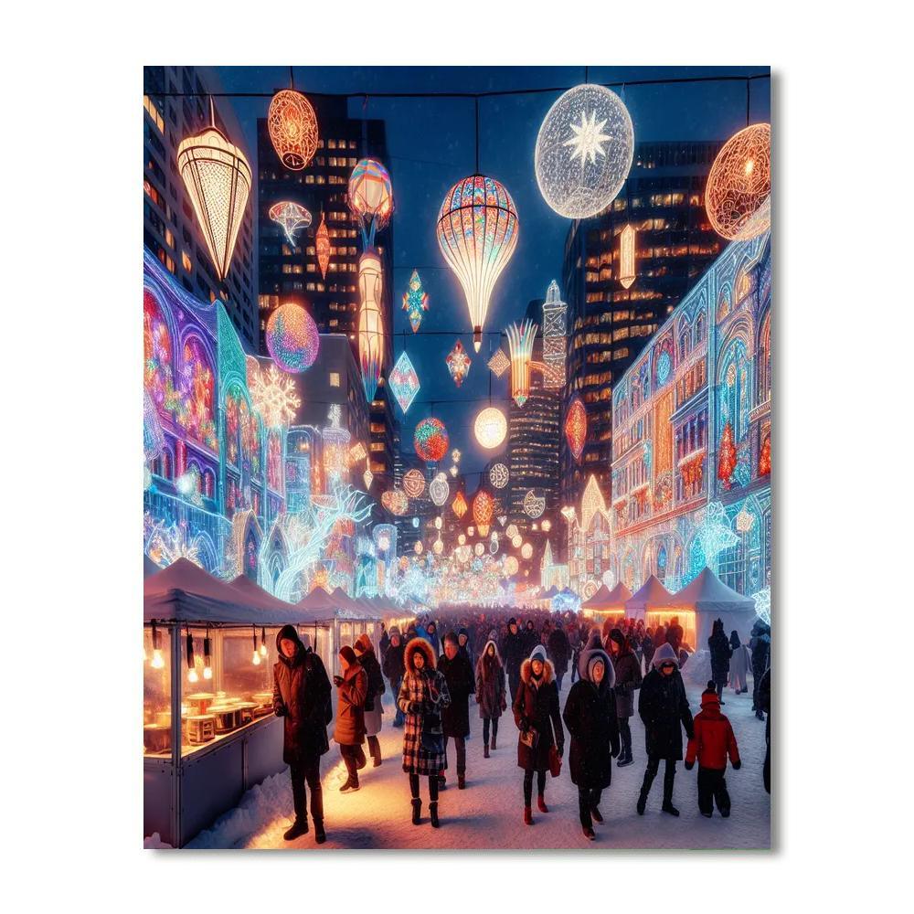 Montreal En Lumiere Festival Painting Number Kit