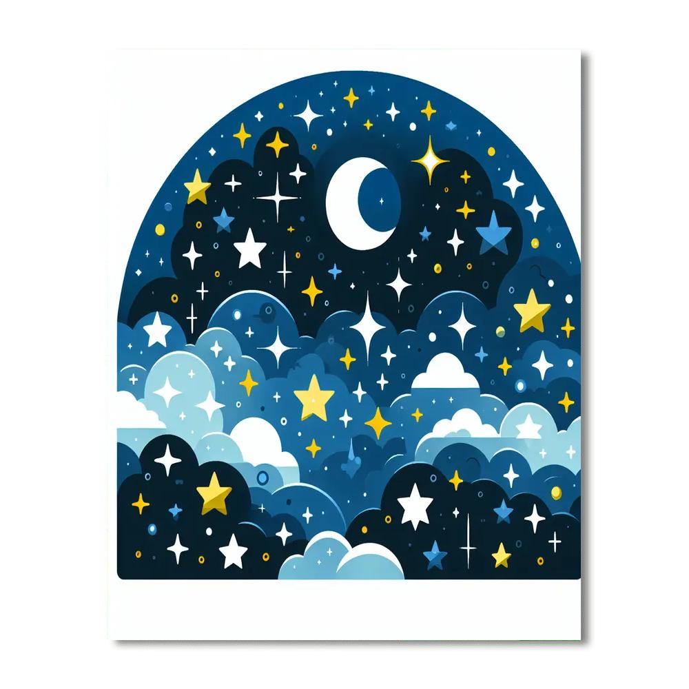 Starry Skies Paint By Numbers Art