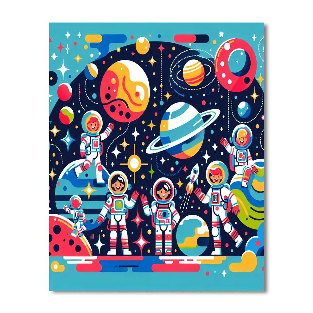 Space Explorers League Paint By Color