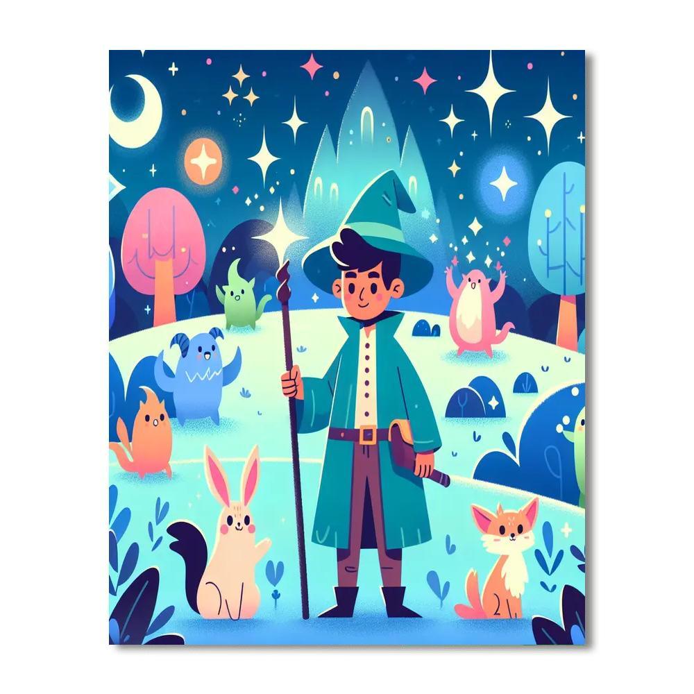 Whimsical Wizard's Quest Paint By Numbers