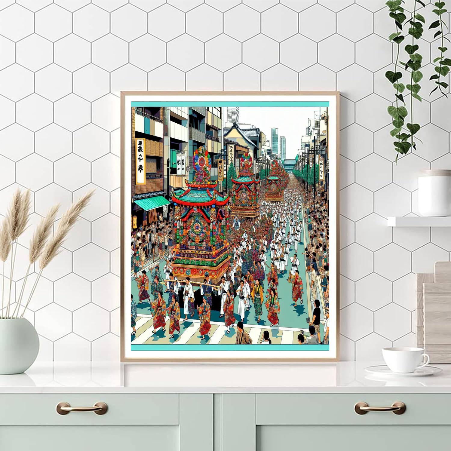 Festival Of The Steel Phallus - Japan Paint By Numbers Art