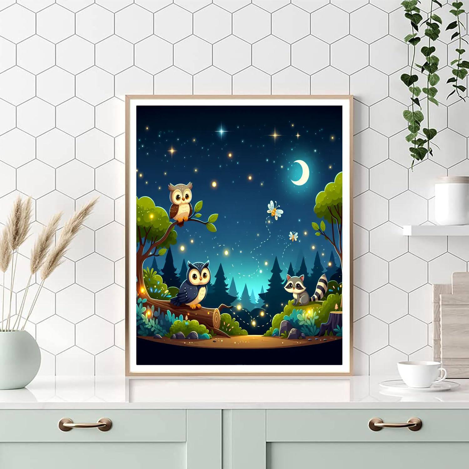 Colorful Creatures Of The Night Painting By Numbers Kit