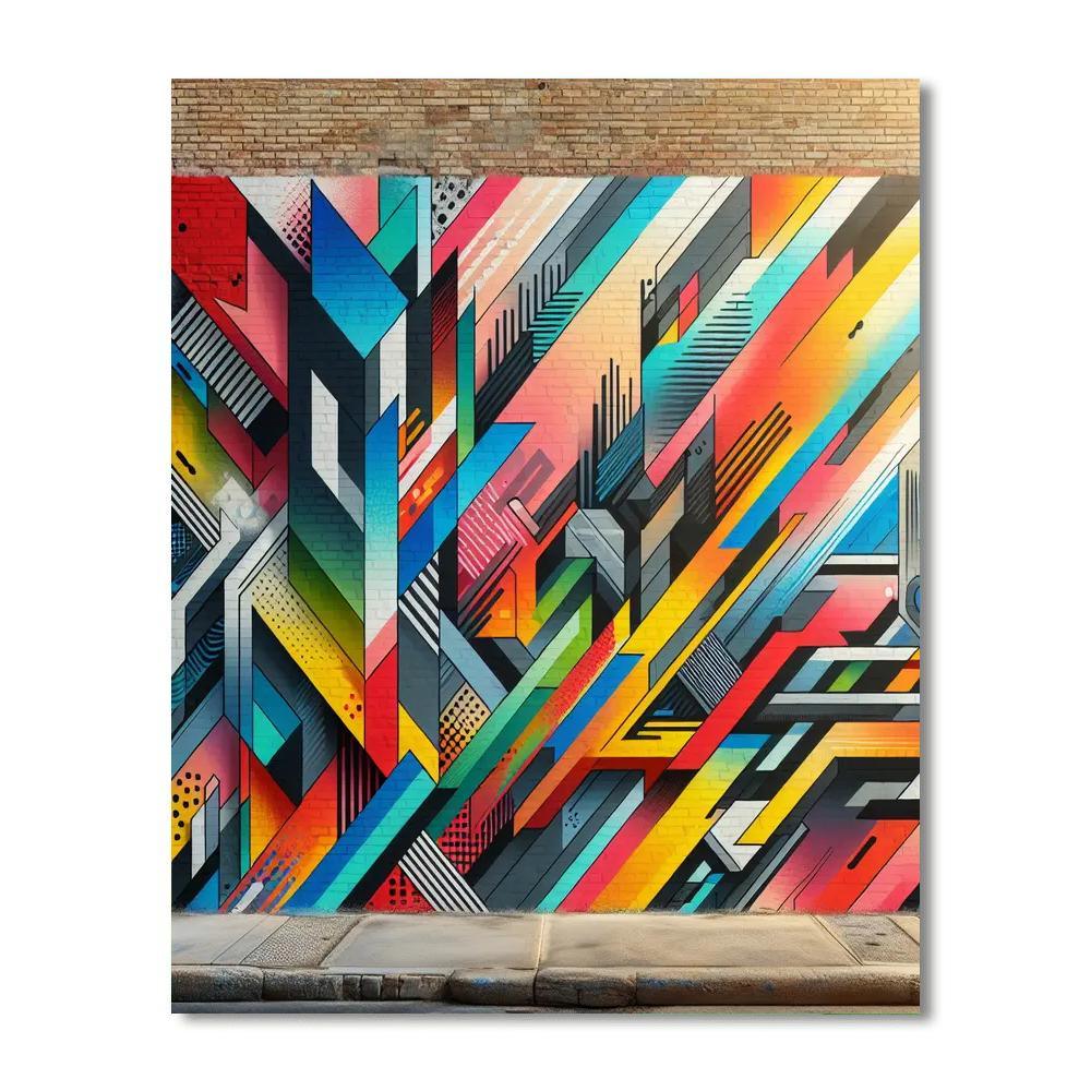 Dynamic Street Mural DIY Paint By Numbers