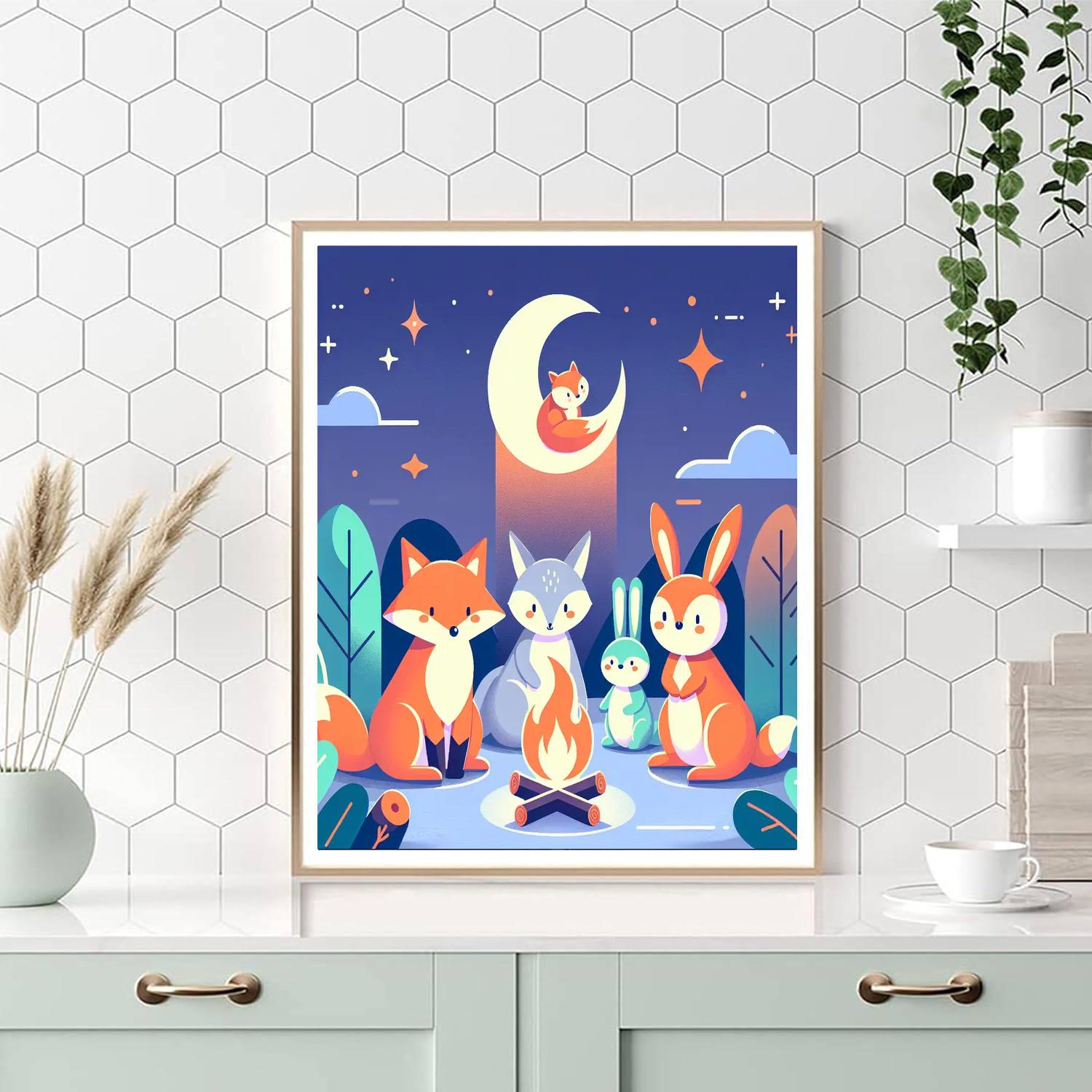 Crescent Critters Campfire Numbered Painting Kits