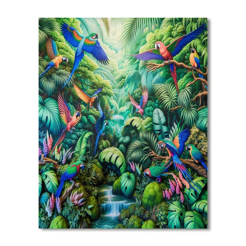 Vibrant Bird Paradise DIY Paint By Numbers