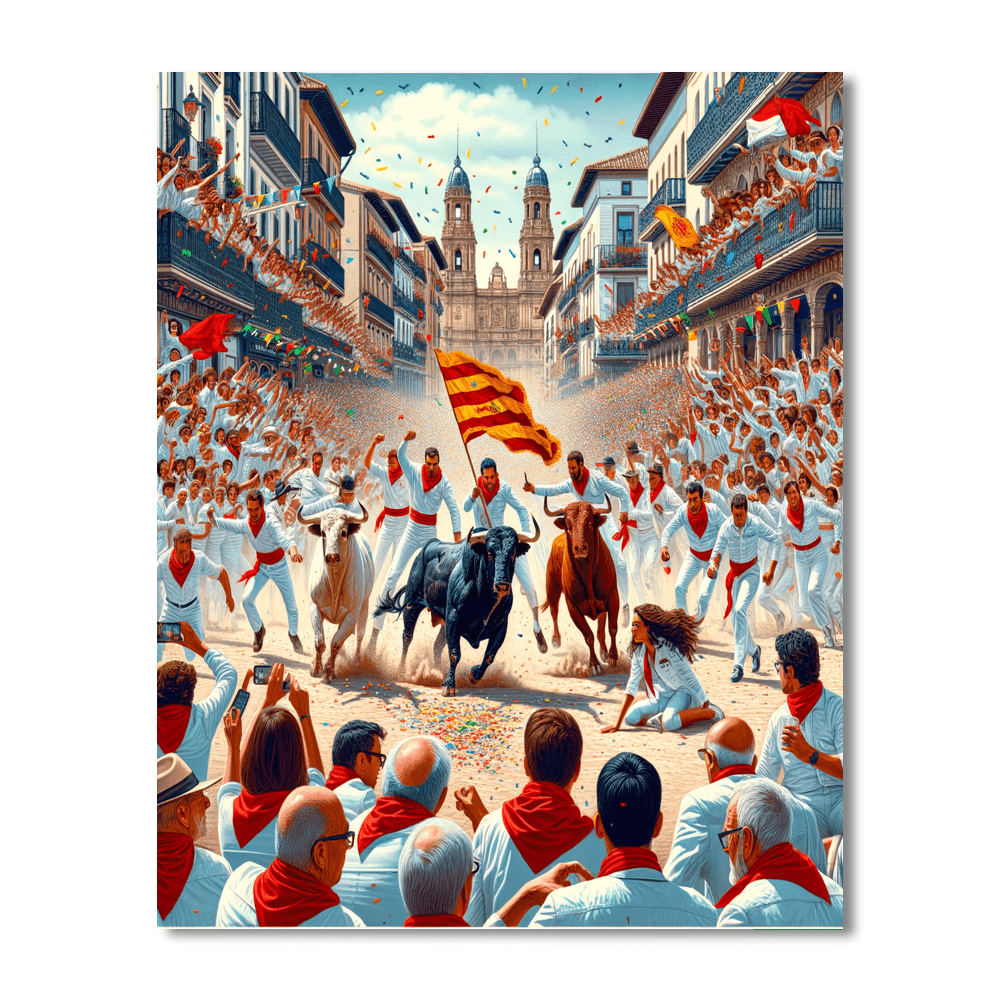 Festival Of San Fermín - Spain Paint By Numbers Kits