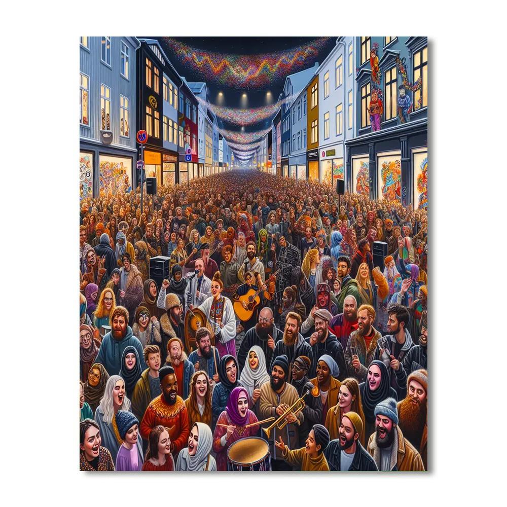 Reykjavik Cultural Night - Iceland Paint By Number