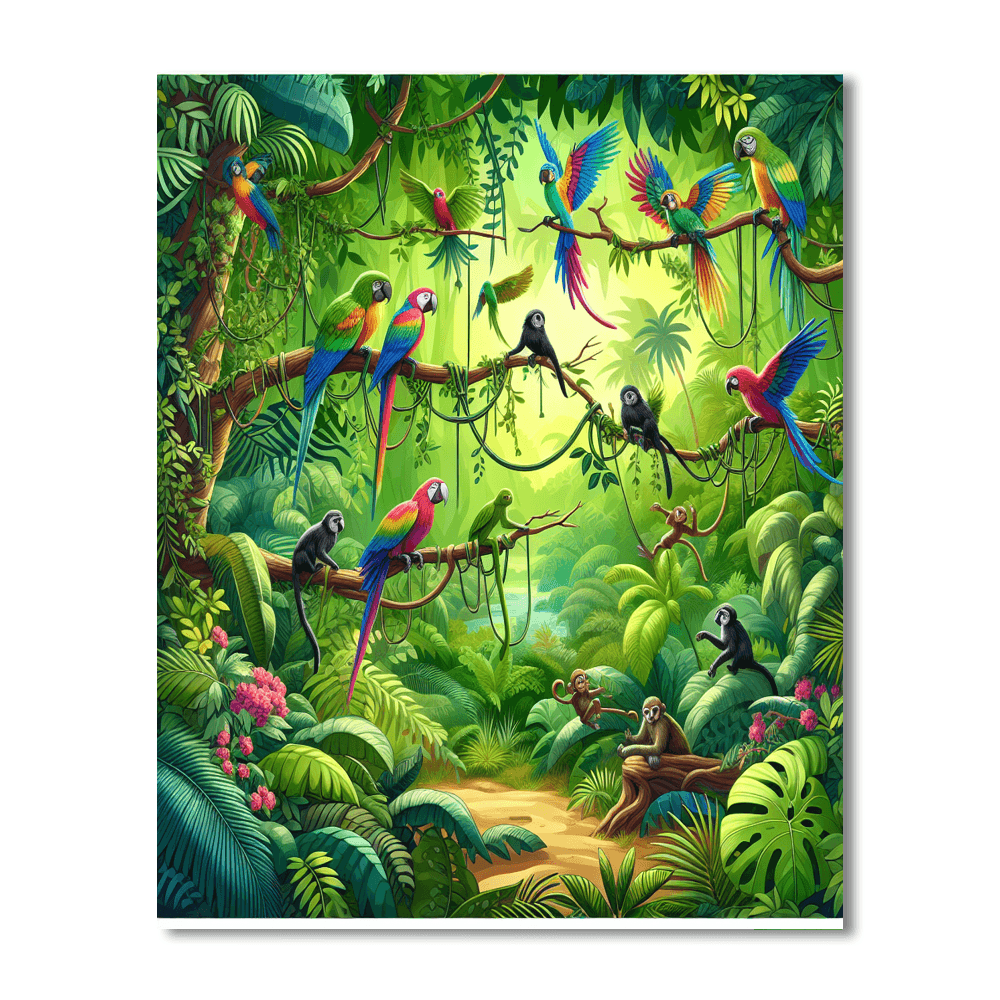 Jungle Adventure Journey Painting Number Kit