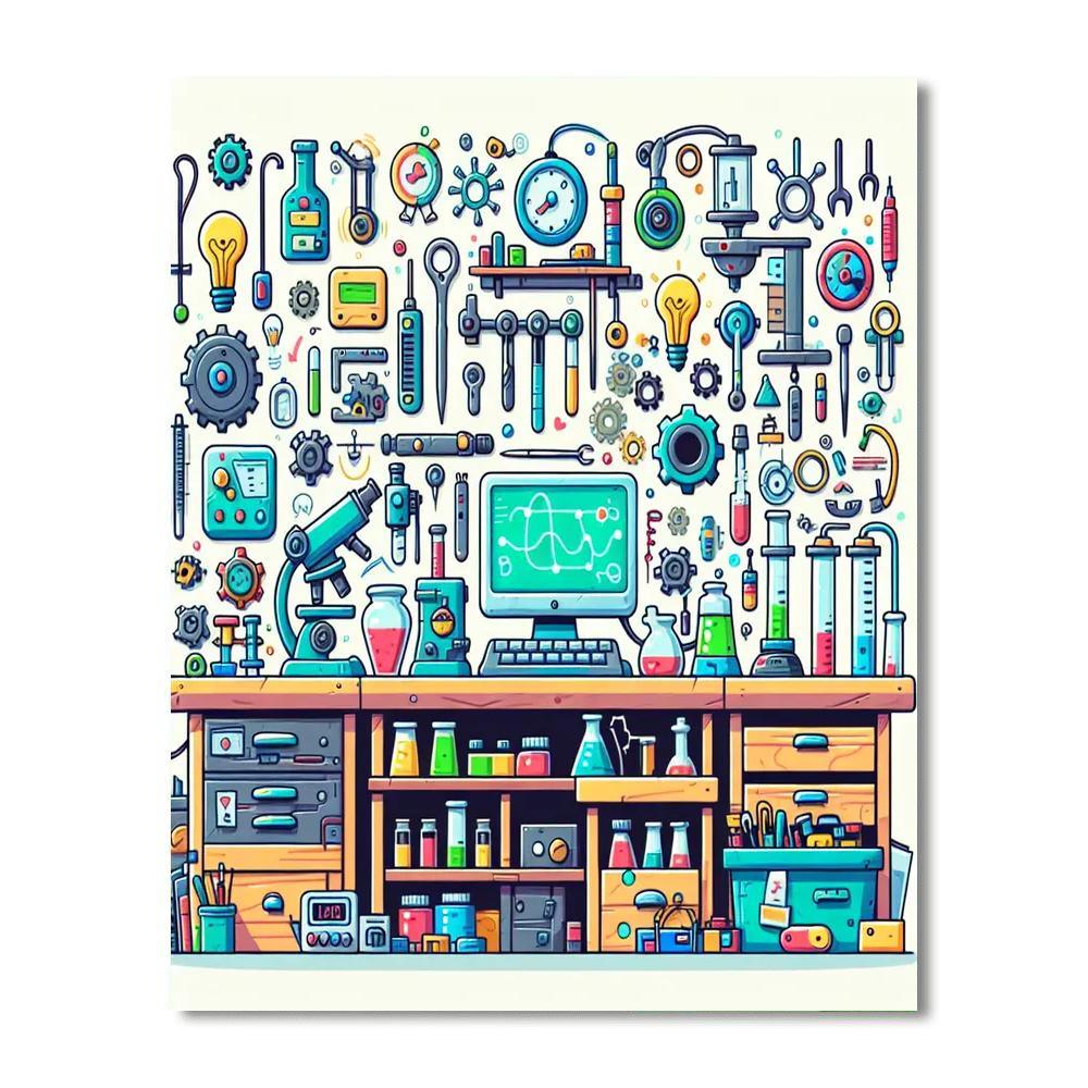 Inventor's Lab Workshop Paint By Numbers Kits