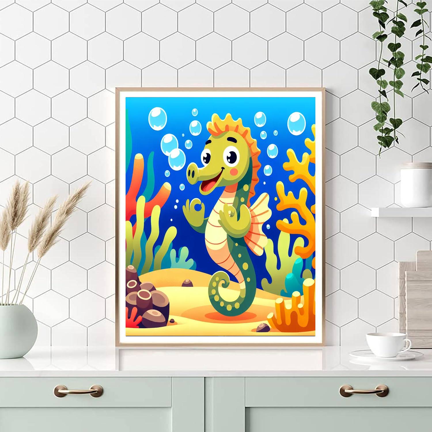 Silly Seahorse's Ocean Antics Paint By Numbers Kits