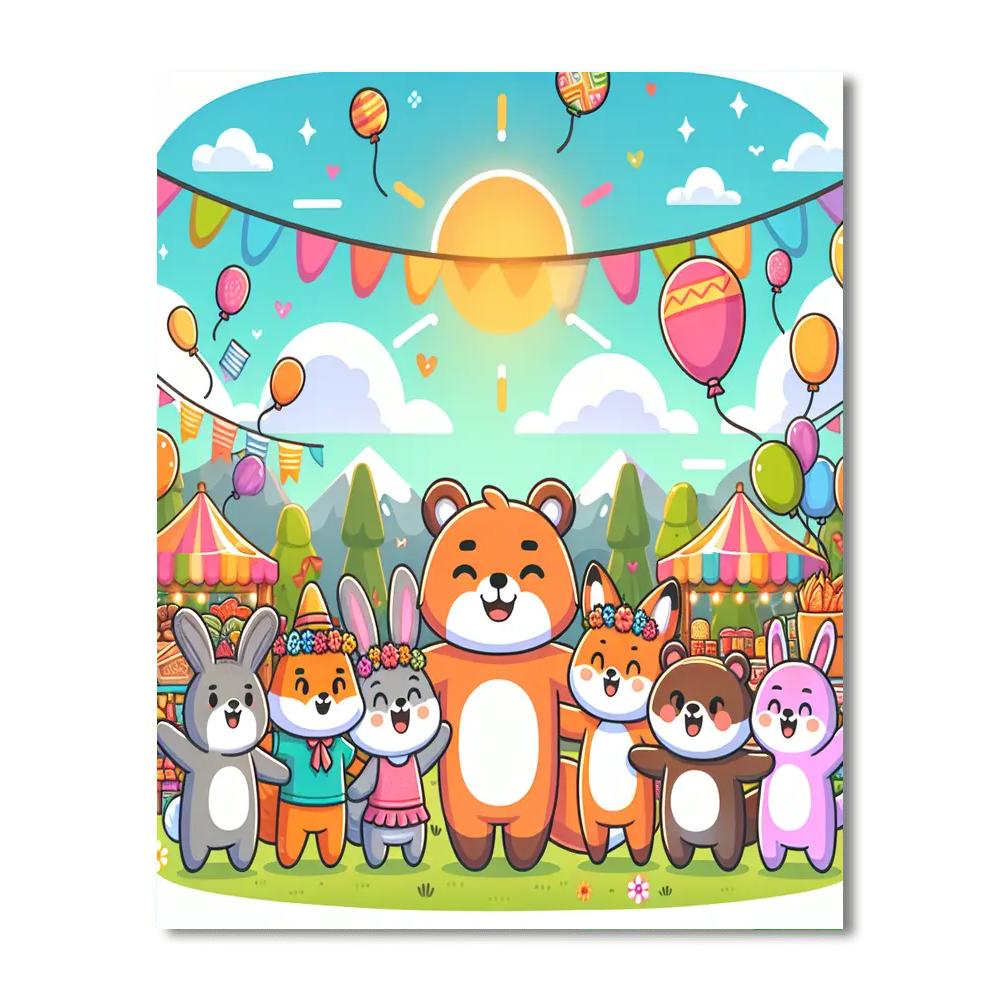 Animal Fantasy Festival Painting Number Kit