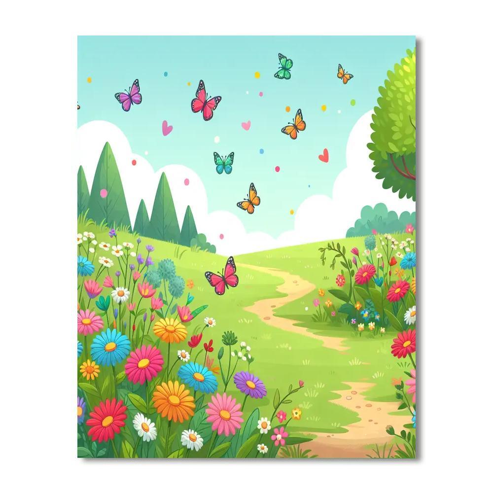 Butterfly Meadow Paint By Numbers