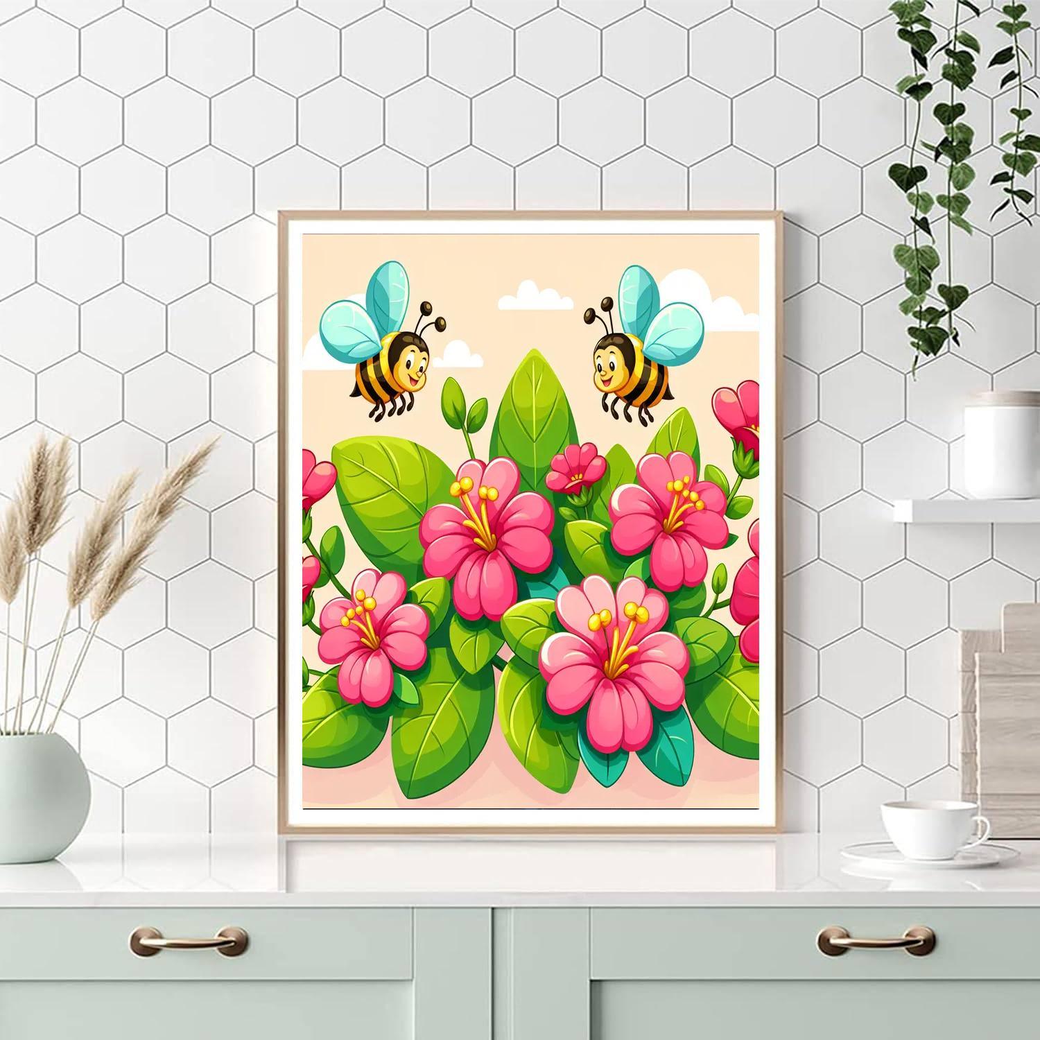 Buzzy Bumblebees Paint By Numbers Art