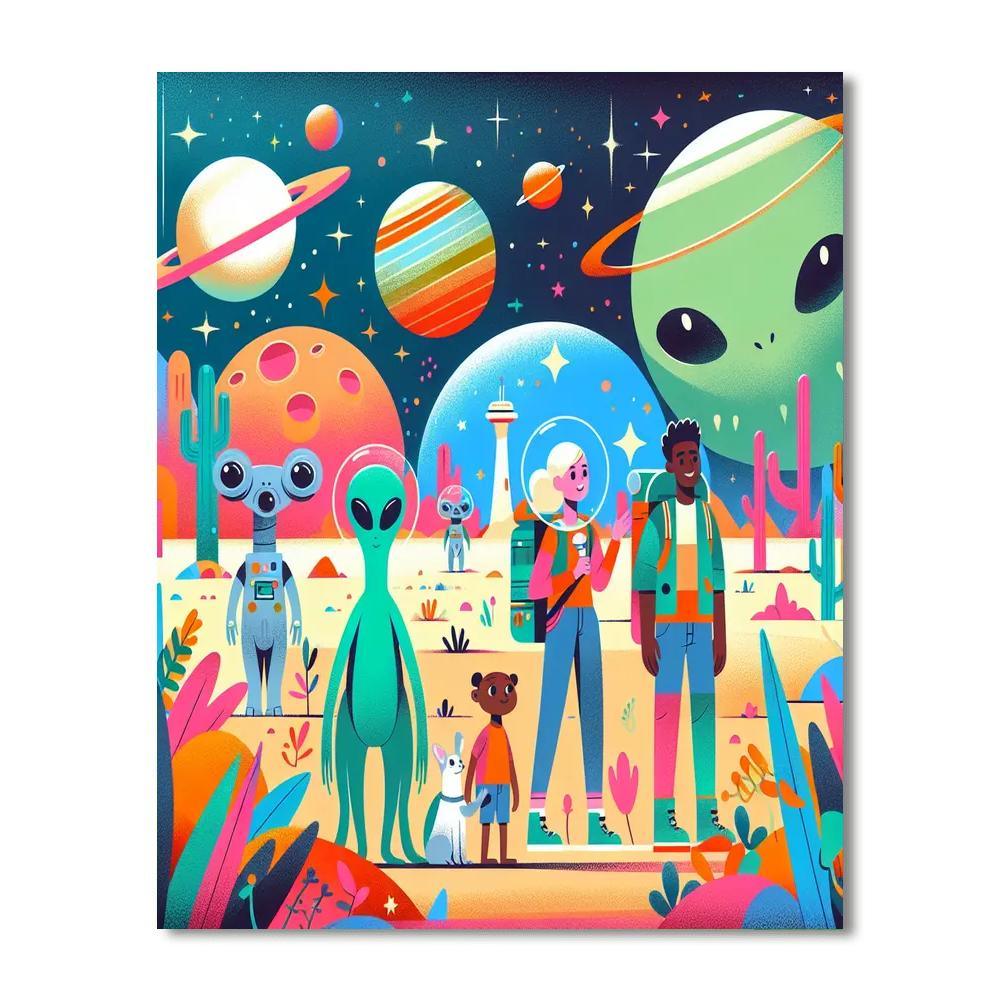 Space Creature Safari Numbered Painting Kits
