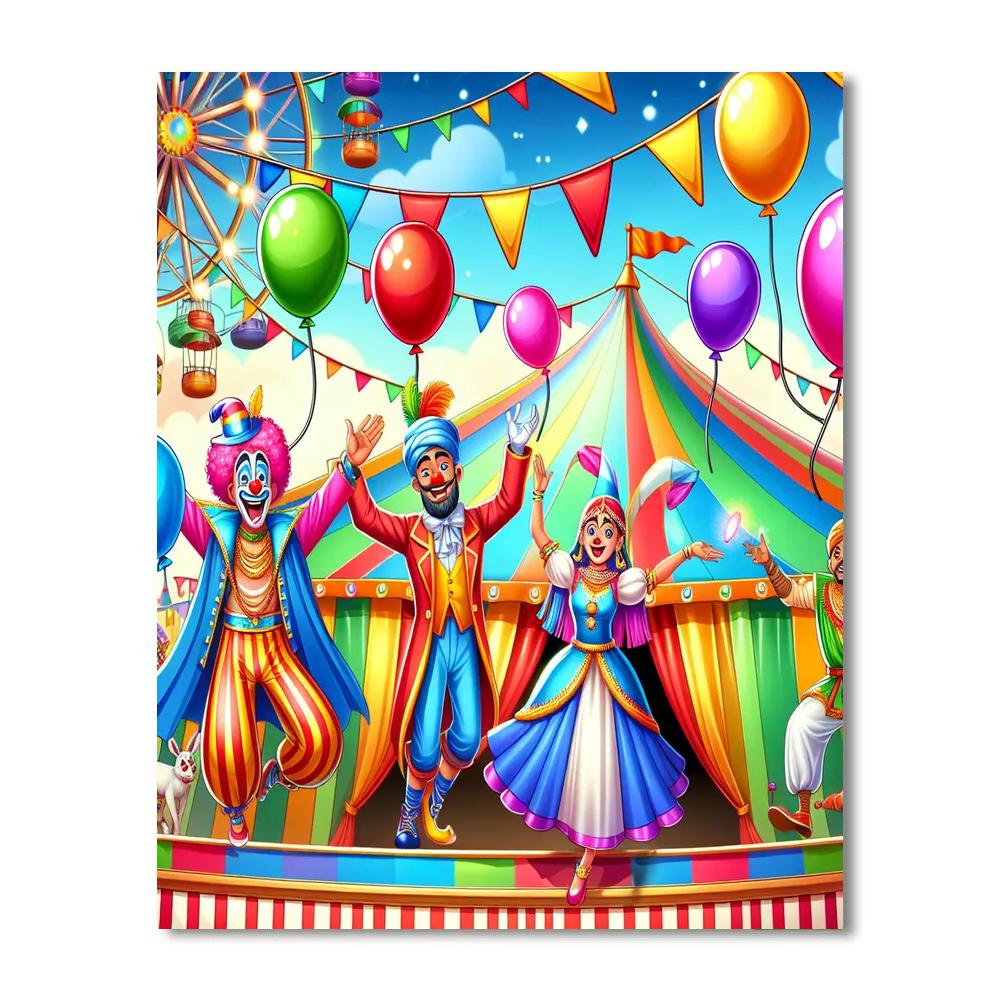 Joyful Circus Carnival Paint By Color