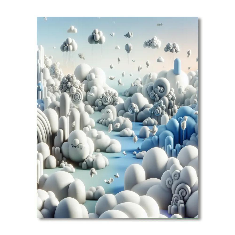 Dreamy Cloudland For Kids Numbered Painting Kits