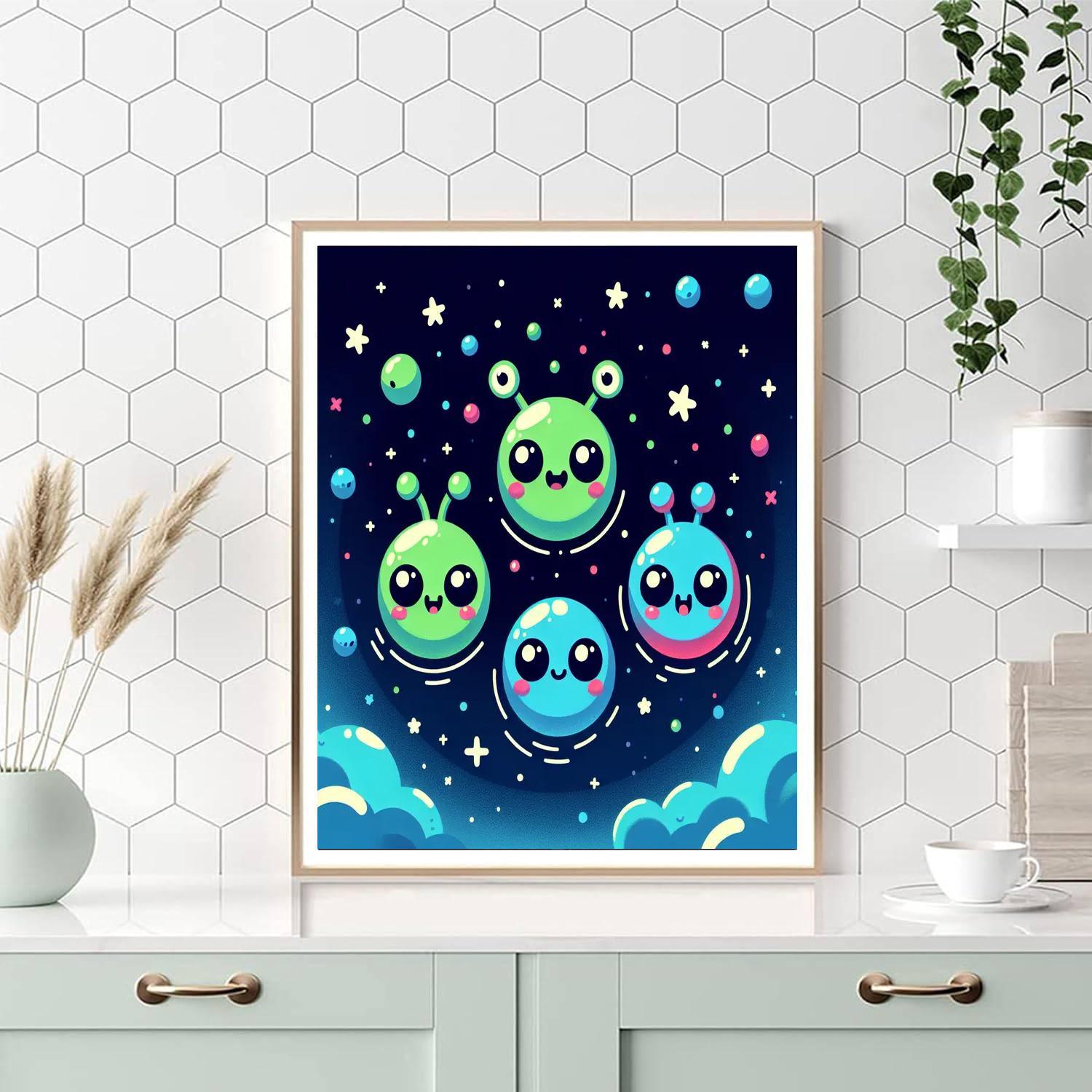 Adventure With Space Creatures Painting By Numbers Kit