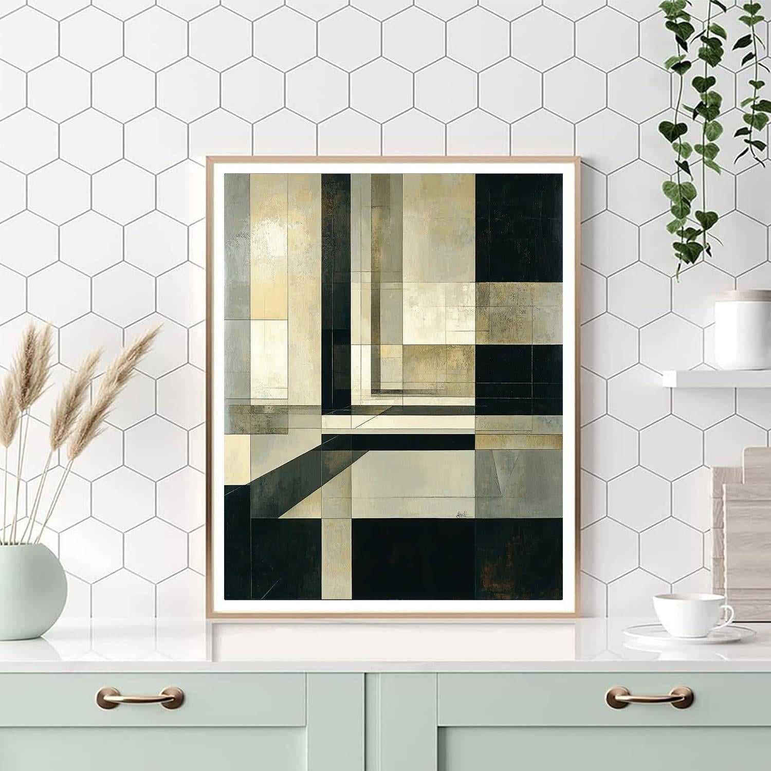 Kazimir Malevich Inspired Simplistic Depth  Painting Number Kit